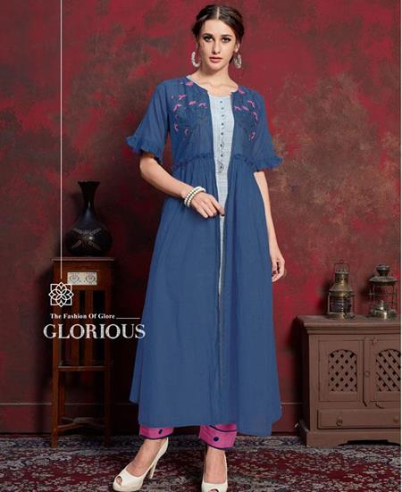 Picture of Delightful Pale Grey Kurtis & Tunic