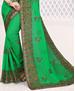 Picture of Well Formed Green Georgette Saree