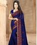 Picture of Lovely Navy Blue Georgette Saree