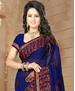 Picture of Lovely Navy Blue Georgette Saree
