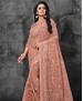 Picture of Comely Peach Net Saree