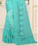 Picture of Nice Turquoise Blue Net Saree