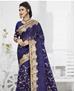 Picture of Superb Navy Blue Georgette Saree