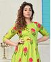 Picture of Radiant Green Yellow Readymade Gown