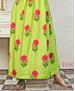 Picture of Radiant Green Yellow Readymade Gown