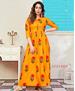 Picture of Delightful Gold Yellow Readymade Gown