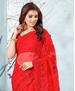 Picture of Beautiful Red Net Saree