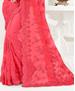 Picture of Sightly Dark Pink Net Saree