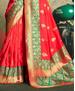 Picture of Exquisite Red Silk Saree