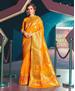 Picture of Excellent Musturd Yellow Silk Saree