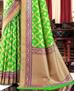 Picture of Taking Parrot Green Silk Saree