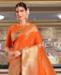 Picture of Splendid Orange Silk Saree