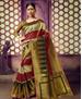 Picture of Beauteous Olive Green & Maroon Silk Saree