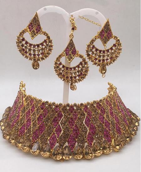 Picture of Good Looking Pink Necklace Set