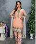 Picture of Well Formed Peach Straight Cut Salwar Kameez