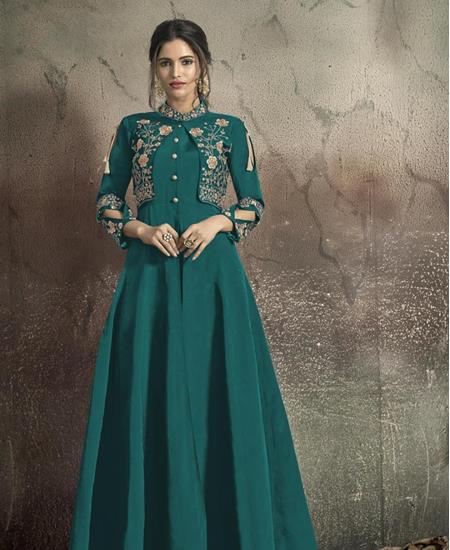 Picture of Taking Teal Blue Readymade Gown
