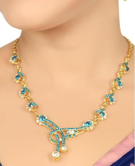 Picture of Amazing Sky Blue Necklace Set