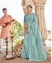 Picture of Lovely Light Blue Chiffon Saree