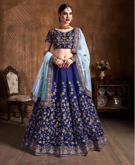 Picture of Ravishing Royal Blue Lehenga Choli