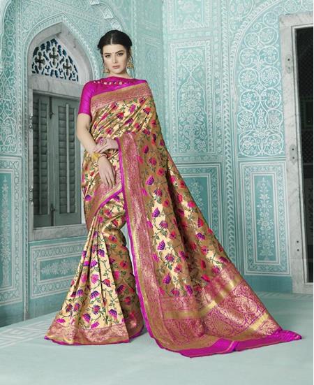 Picture of Charming Multi Silk Saree