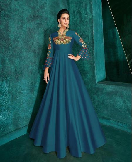 Picture of Bewitching Blue Readymade Gown