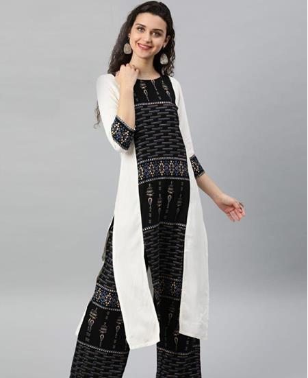 Picture of Well Formed Black & White Kurtis & Tunic