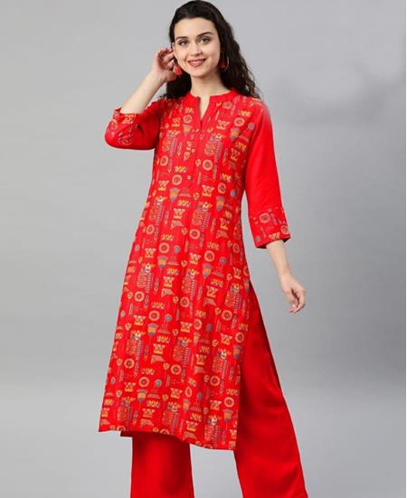 Picture of Shapely Red Kurtis & Tunic