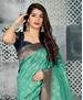 Picture of Grand Turquoise Silk Saree
