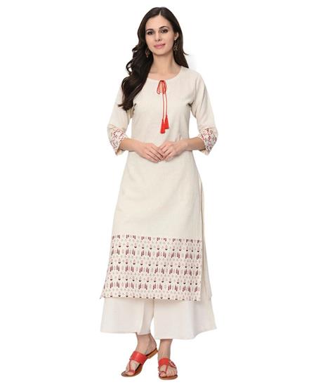 Picture of Marvelous Off White Kurtis & Tunic