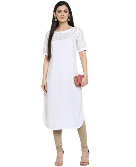 Picture of Sightly White Kurtis & Tunic