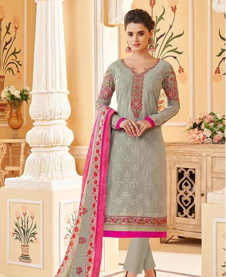 Picture of Alluring Grey Readymade Salwar Kameez