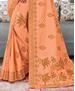 Picture of Appealing Peach Silk Saree
