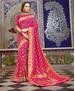 Picture of Stunning Rani Pink Silk Saree
