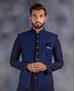 Picture of Shapely Navy Blue Indo Western