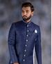 Picture of Delightful Navy Blue Indo Western