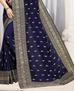 Picture of Appealing Navy Blue Silk Saree