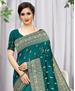 Picture of Radiant Turquoise Blue Silk Saree
