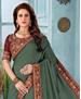 Picture of Stunning Teal Green Silk Saree