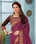 Picture of Sightly Magenta Pink Silk Saree