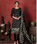 Picture of Comely Black Straight Cut Salwar Kameez