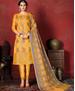 Picture of Exquisite Musturd Yellow Straight Cut Salwar Kameez