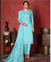 Picture of Comely Sky Blue Straight Cut Salwar Kameez
