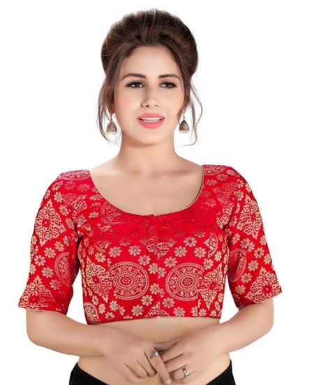 Picture of Well Formed Red Designer Blouse
