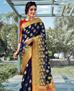 Picture of Delightful Navy Blue Casual Saree
