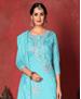 Picture of Stunning Skyblue Straight Cut Salwar Kameez