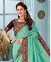 Picture of Well Formed Light Sky Silk Saree