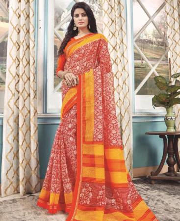 Picture of Graceful Red Casual Saree