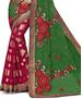 Picture of Lovely Green+pink Designer Saree