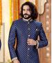 Picture of Marvelous Navy Blue Sherwani