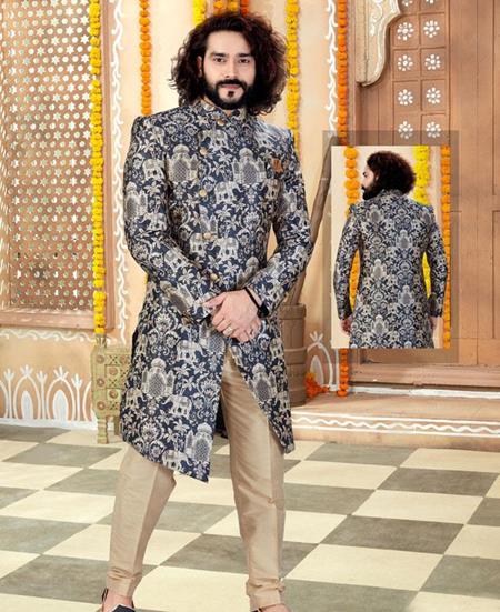Picture of Exquisite Blue Sherwani